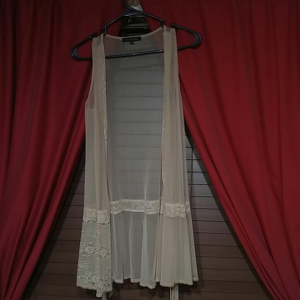Boho lace over top.